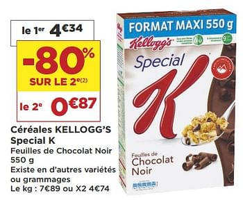 Promotions Céréales kellogg`s special k - Kellogg's - Valide de 16/10/2018 à 28/10/2018 chez Super Casino