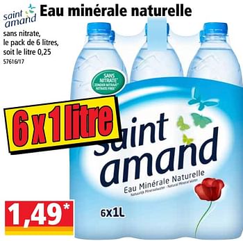 Promotions Eau minérale naturelle - Saint amand - Valide de 17/10/2018 à 23/10/2018 chez Norma