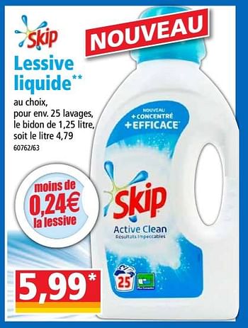 Promotions Lessive liquide - Skip - Valide de 17/10/2018 à 23/10/2018 chez Norma