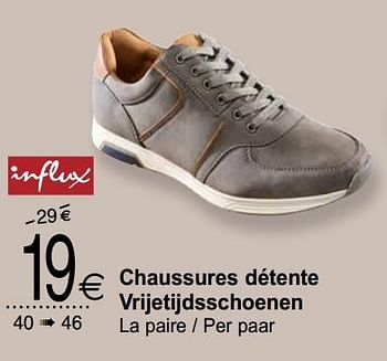 Promotions Chaussures détente vrijetijdsschoenen - INFLUX - Valide de 16/10/2018 à 29/10/2018 chez Cora