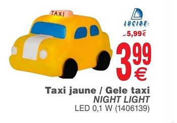 Promotions Taxi jaune - gele taxi night light - Lucide - Valide de 16/10/2018 à 29/10/2018 chez Cora