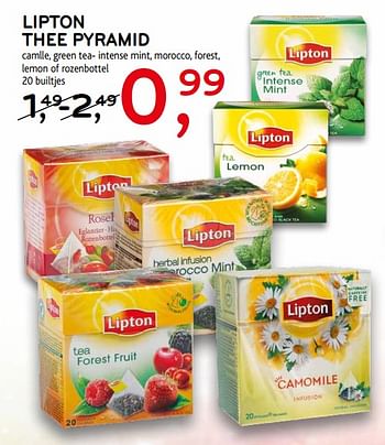 Promoties Lipton thee pyramid - Lipton - Geldig van 17/10/2018 tot 23/10/2018 bij C&B
