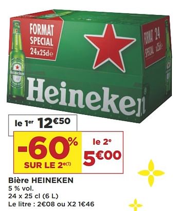 Promotions Bière heineken - Heineken - Valide de 16/10/2018 à 28/10/2018 chez Super Casino