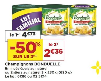 Promotions Champignons bonduelle - Bonduelle - Valide de 16/10/2018 à 28/10/2018 chez Super Casino