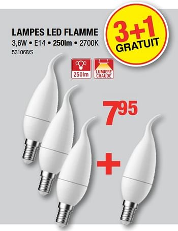 Promoties Lampes led flamme - Huismerk - HandyHome - Geldig van 18/10/2018 tot 11/11/2018 bij HandyHome