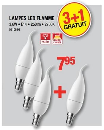 Promoties Lampes led flamme - Huismerk - HandyHome - Geldig van 18/10/2018 tot 11/11/2018 bij HandyHome