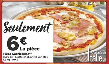 Promotions Pizza capricciosa - Produit Maison - Casino - Valide de 16/10/2018 à 28/10/2018 chez Super Casino