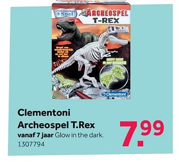 Promoties Clementoni archeospel t.rex - Clementoni - Geldig van 08/10/2018 tot 09/12/2018 bij Intertoys