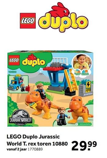 Promoties Lego duplo jurassic world t. rex toren 10880 - Lego - Geldig van 08/10/2018 tot 09/12/2018 bij Intertoys