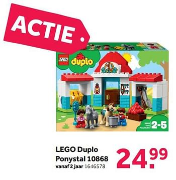 Promoties Lego duplo ponystal 10868 - Lego - Geldig van 08/10/2018 tot 09/12/2018 bij Intertoys