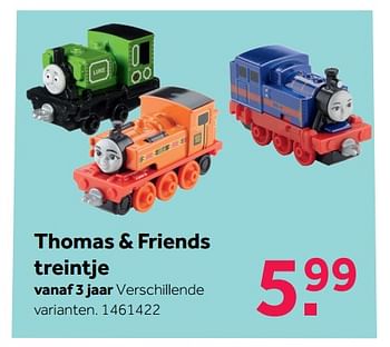 Promoties Thomas + friends treintje - Thomas & Friends - Geldig van 08/10/2018 tot 09/12/2018 bij Intertoys