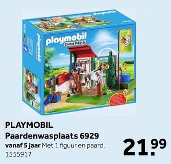 Promoties Playmobil paardenwasplaats 6929 - Playmobil - Geldig van 15/10/2018 tot 04/11/2018 bij Intertoys