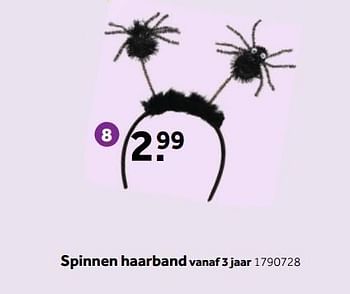 Promoties Spinnen haarband - Huismerk - Intertoys - Geldig van 15/10/2018 tot 04/11/2018 bij Intertoys