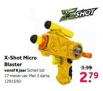 Promoties X-shot micro blaster - X-Shot - Geldig van 15/10/2018 tot 04/11/2018 bij Intertoys