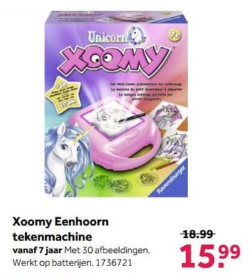 Promoties Xoomy eenhoorn tekenmachine - xoomy - Geldig van 15/10/2018 tot 04/11/2018 bij Intertoys
