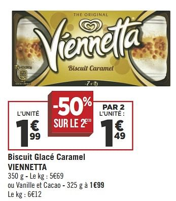 Promotions Biscuit glacé caramel viennetta - Ola - Valide de 16/10/2018 à 28/10/2018 chez Géant Casino