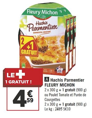 Promotions Hachis parmentier fleury michon - Fleury Michon - Valide de 16/10/2018 à 28/10/2018 chez Géant Casino