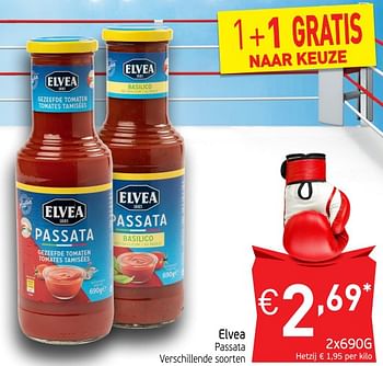 Promoties Elvea passata - Elvea - Geldig van 23/10/2018 tot 28/10/2018 bij Intermarche