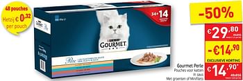 Promotions Gourmet perle pouctps voor katten - Purina - Valide de 23/10/2018 à 28/10/2018 chez Intermarche