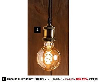 Promotions Ampoule led flame philips - Philips - Valide de 24/10/2018 à 12/11/2018 chez Brico