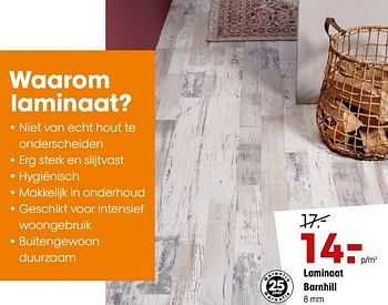 Promoties Laminaat barnhill - Huismerk - Kwantum - Geldig van 22/10/2018 tot 28/10/2018 bij Kwantum