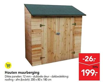 Promoties Houten muurberging - Huismerk - Makro - Geldig van 24/10/2018 tot 06/11/2018 bij Makro