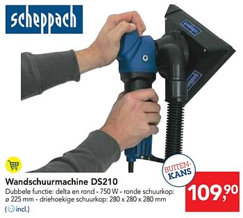 Promoties Scheppach wandschuurmachine ds210 - Scheppach - Geldig van 24/10/2018 tot 06/11/2018 bij Makro