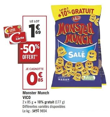 Promoties Monster munch vico - Vico - Geldig van 16/10/2018 tot 28/10/2018 bij Géant Casino