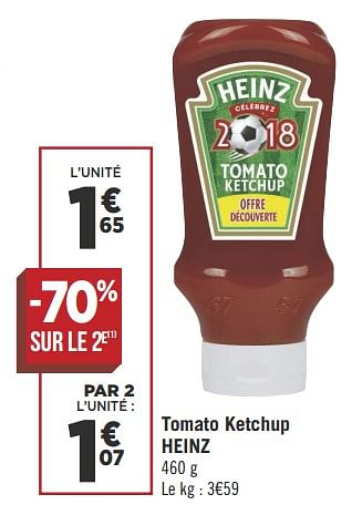 Promotions Tomato ketchup heinz - Heinz - Valide de 16/10/2018 à 28/10/2018 chez Géant Casino