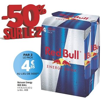 Promoties Boisson energy red bull - Red Bull - Geldig van 16/10/2018 tot 28/10/2018 bij Géant Casino