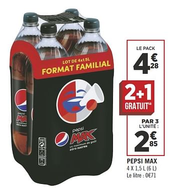 Promotions Pepsi max - Pepsi - Valide de 16/10/2018 à 28/10/2018 chez Géant Casino