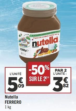 Promotions Nutella ferrero - Ferrero - Valide de 16/10/2018 à 28/10/2018 chez Géant Casino