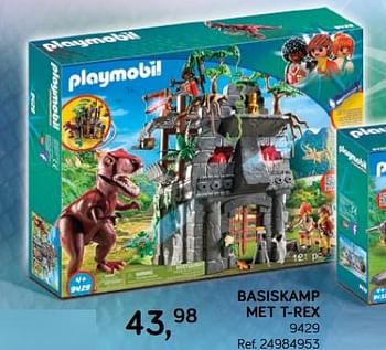 Promoties Basiskamp met t-rex - Playmobil - Geldig van 16/10/2018 tot 11/12/2018 bij Supra Bazar