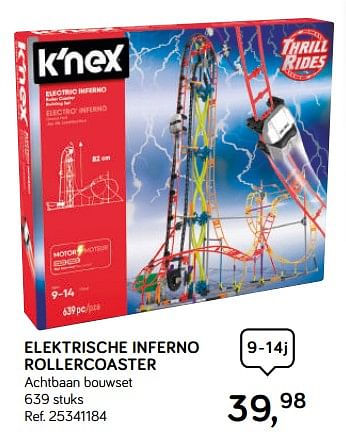 Promoties Elektrische inferno rollercoaster - K'Nex - Geldig van 16/10/2018 tot 11/12/2018 bij Supra Bazar
