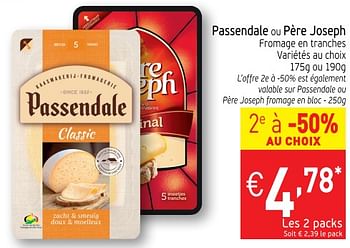 Promotions Passendale ou père joseph fromage en tranches - Produit maison - Intermarche - Valide de 23/10/2018 à 28/10/2018 chez Intermarche