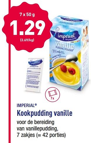 Promoties Kookpudding vanille - Imperial Desserts - Geldig van 22/10/2018 tot 27/10/2018 bij Aldi