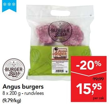 Promotions Angus burgers - Burger Bliss - Valide de 24/10/2018 à 06/11/2018 chez Makro