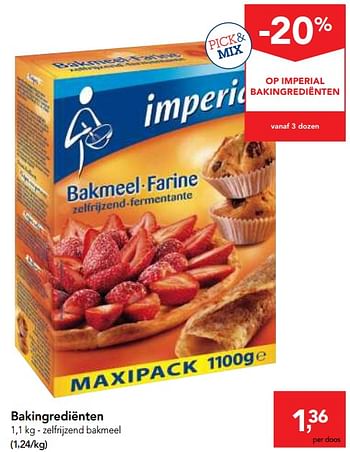 Promotions Bakingrediënten zelfrijzend bakmeel - Imperial Desserts - Valide de 24/10/2018 à 06/11/2018 chez Makro