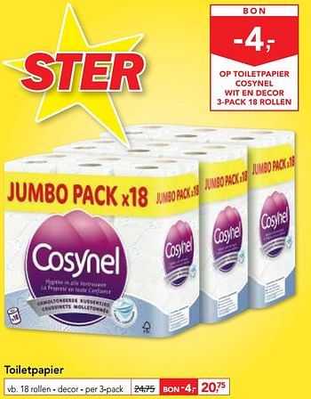 Promoties Toiletpapier - Cosynel - Geldig van 24/10/2018 tot 06/11/2018 bij Makro