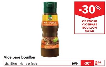 Promoties Vloeibare bouillon - Knorr - Geldig van 24/10/2018 tot 06/11/2018 bij Makro