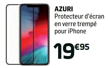Promotions Azuri protecteur d`écran en verre trempé pour iphone - Azuri - Valide de 17/10/2018 à 17/11/2018 chez Base