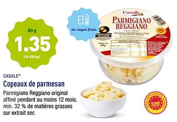 Promoties Copeaux de parmesan - Casale - Geldig van 22/10/2018 tot 27/10/2018 bij Aldi