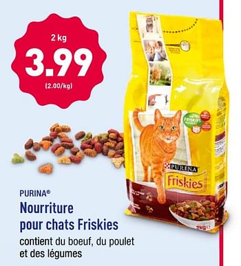Promotions Nourriture pour chats friskies - Purina - Valide de 22/10/2018 à 27/10/2018 chez Aldi
