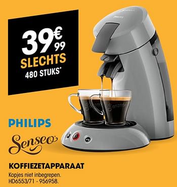 Promoties Philips koffiezetapparaat hd6553-71 - Philips - Geldig van 24/10/2018 tot 14/11/2018 bij Electro Depot