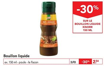 Promotions Bouillon liquide - Knorr - Valide de 24/10/2018 à 06/11/2018 chez Makro