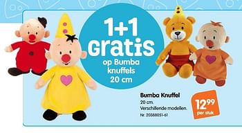 Promoties Bumba knuffel - Bumba - Geldig van 17/10/2018 tot 29/11/2018 bij Fun