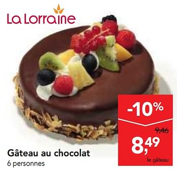 Promotions Gâteau au chocolat - La Lorraine - Valide de 24/10/2018 à 06/11/2018 chez Makro
