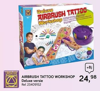 Promotions Airbrush tattoo workshop deluxe versie - Creative - Valide de 16/10/2018 à 11/12/2018 chez Supra Bazar
