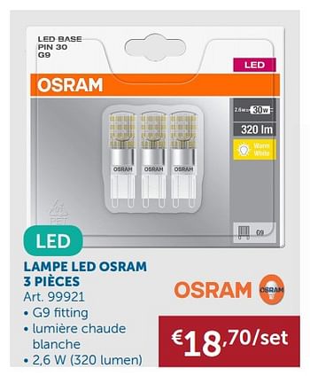 Promotions Lampe led osram 3 pièces - Osram - Valide de 23/10/2018 à 19/11/2018 chez Zelfbouwmarkt