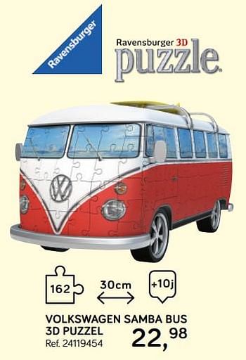 Promoties Volkswagen samba bus 3d puzzel - Ravensburger - Geldig van 16/10/2018 tot 11/12/2018 bij Supra Bazar